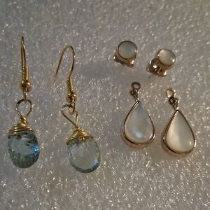 Elegant Gold and Silver Earrings Set